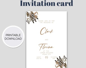 Wedding Invitation, Custom Invitation, Digital Design, Birthday Invitation, Wedding Invitation, Customized Digital Design Invitation