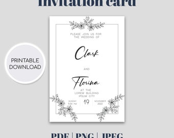 Wedding Invitation, Custom Invitation, Digital Design, Birthday Invitation, Wedding Invitation, Customized Digital Design Invitation