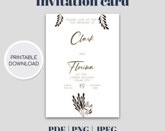 Wedding Invitation, Custom Invitation, Digital Design, Birthday Invitation, Wedding Invitation, Customized Digital Design Invitation