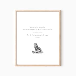 Citazione di Aslan Narnia, Arte Vintage, Arredamento Cristiano, Arte Stampabile, Stampa da Parete Accogliente