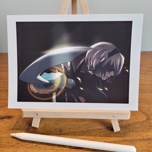 2B NieR: Automata Art Print | Post Card Wall Art Aesthetic Anime Wall Decor Gift