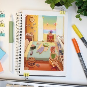 Cadeau imprimé anime Art original Carte postale Art mural Décoration murale anime esthétique