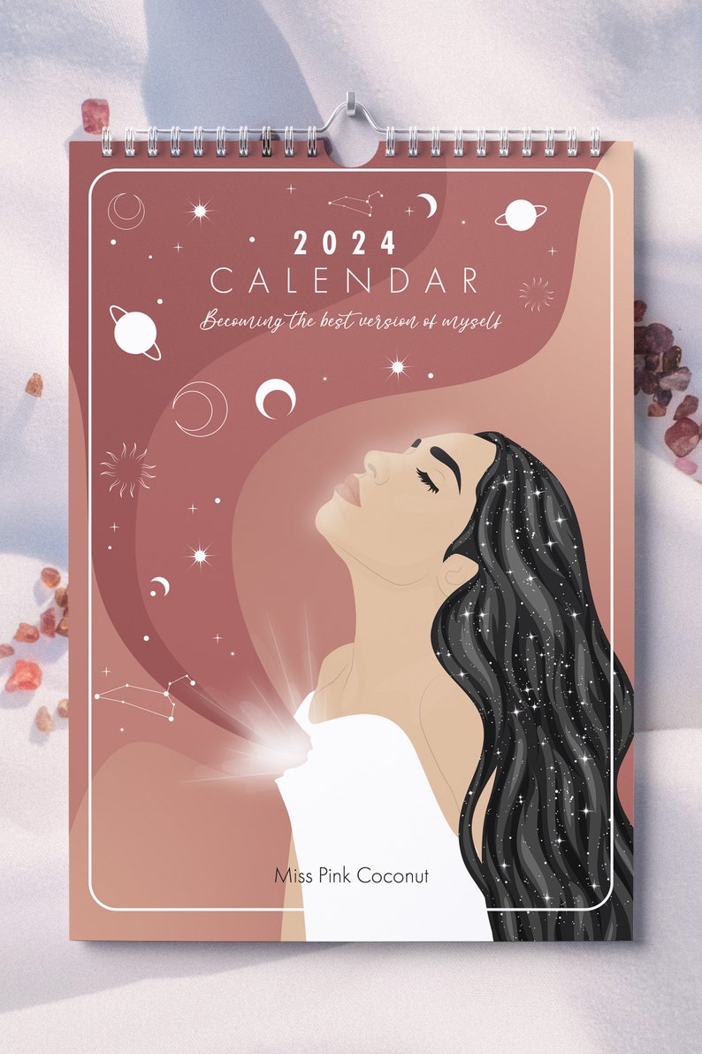 2024 Woman Wall Calendar Self Love Art Witchy Art Etsy Australia