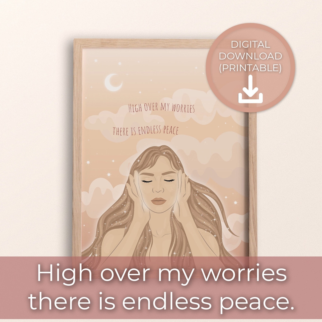 Mental Health Printable Wall Art | Anxiety Stress Art Print ...