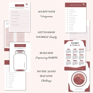 Self Love Printable Workbook for Women | Therapy Self Care Worksheets| Mental Health Workbook ...
