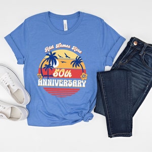 Custom Adult 50th Anniversary 50th Wedding Anniversary Shirt Personalized Anniversary Gift Married for 50 Years Bella Canvas Unisex Tee