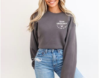 Camiseta de enfermera de urología, divertida camiseta de urólogo, sudadera de enfermera de orina, regalo de enfermera de urología, camiseta de enfermera de urología, sudadera de cuello redondo