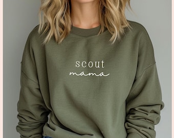 Scout Mom Shirt Girl Scout Troop Mom Scout Mom Life Unisex Softstyle Fleece Crewneck Sweatshirt