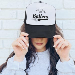 I Only Raise Ballers Custom Trucker Hat Personalized Baseball Hat Custom Baseball Softball Mama Foam Trucker Hat Otto