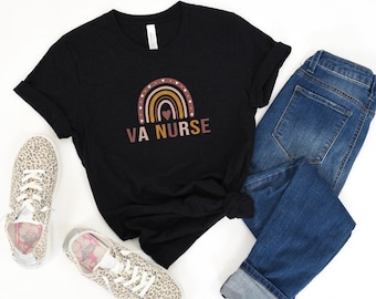 VA Nurse Shirt, Veterans Affairs Nurse Shirt, Military Support Nurse Shirt, Veteran Care Nurse Tee, VA Nurse Gift, Unisex Bella Canvas