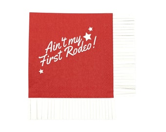 Red "Ain't my First Rodeo" Cocktail Napkins (Pack of 20)