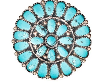 Turquoise Cluster Dinner Plates (Set of 8)