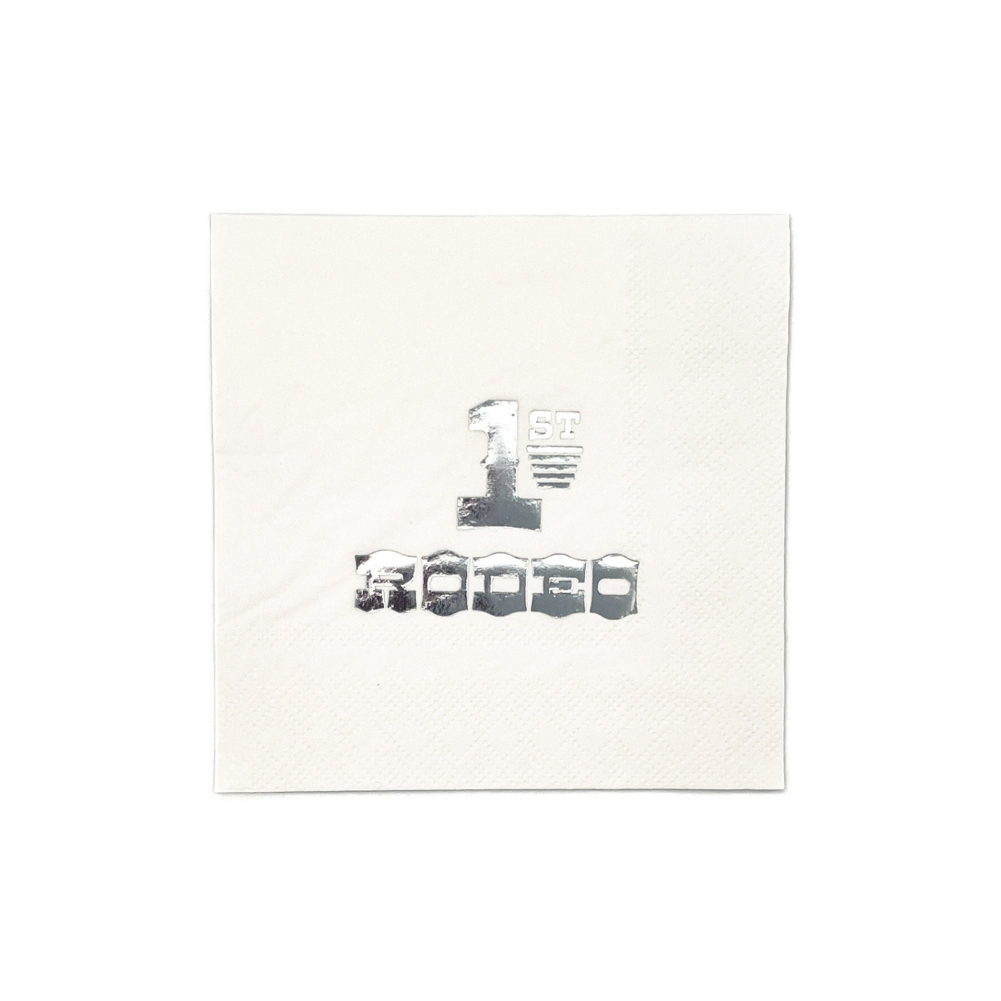 1st Rodeo White Cocktail Napkins Set of 20