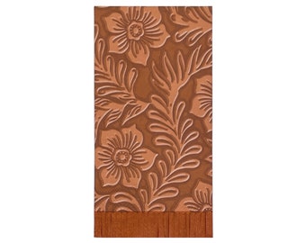 Floral Tooled Leather Dinner Napkins (Pack of 16)