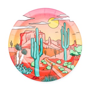 Desert Scene Dinner Plates (Set of 8)