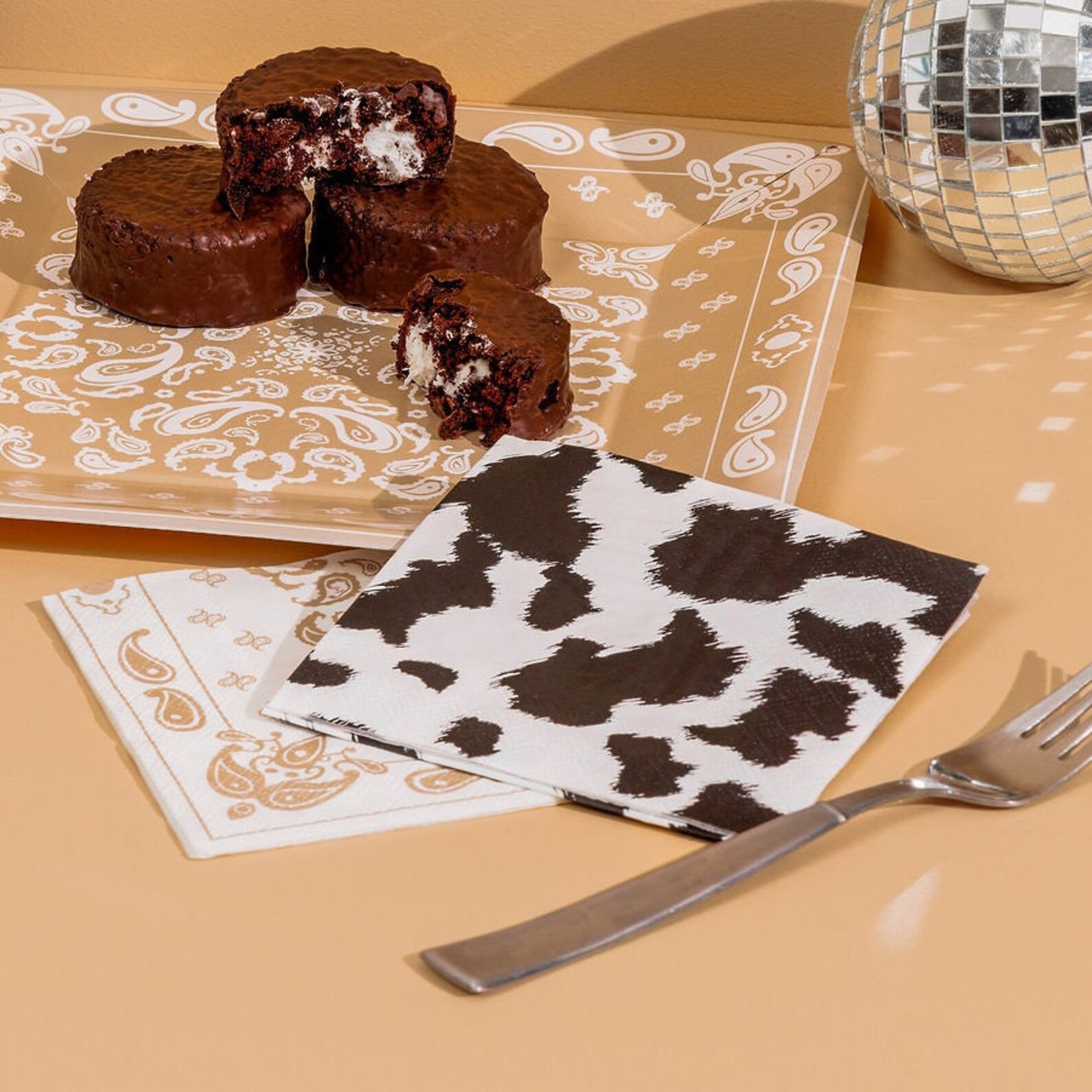 Black Cowhide Cocktail Napkins set of 20 Etsy