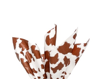 Brown Cowhide Tissue Paper (Pack of 6 Sheets)