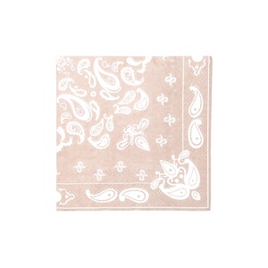 Dusty Champagne Bandana Cocktail Napkins (Set of 20)