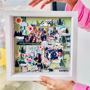 Personalisierter Foto Box Rahmen: Handgemachtes Schatten Box Geschenk, Sheffield Peak Distrikt Thema
