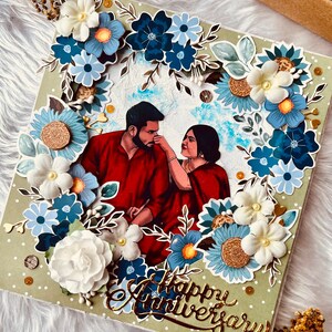 Cartões de felicitações personalizados com fotos para casais, Presentes para casais, Presente de Natal, Feito à mão no Reino Unido