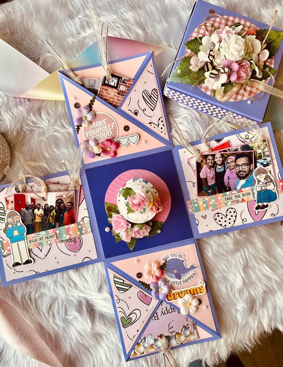 Custom Photo Explosion Gift Box: Handmade Memory Keepsake With