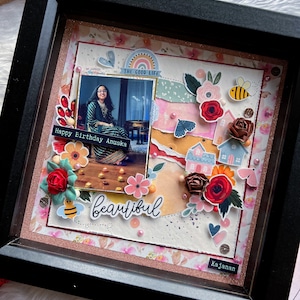 Personalisierte Fotobox Rahmen Schattenbox, benutzerdefinierte Speicheranzeige für Fotos, Geschenke für Paare UK