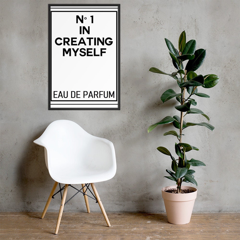 Number One Eau De Parfum White Framed Poster Motivation