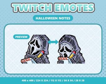 ANIMATED Emote Halloween Notes Kawaii - Twitch | Discord | YouTube | Streamer | Cute | Digital