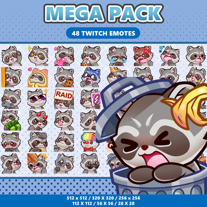 Raccoon Emojis Etsy raccoon-emojis-etsy