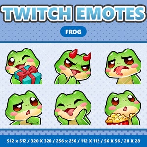 Little Frog Kawaii Emotes Pack 5 - Twitch | Discord | YouTube | Streamer | Uroczy | Cyfrowy