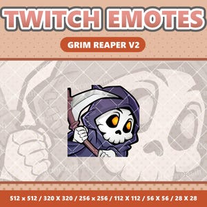 Sensenmann V2 Messer Sense Kawaii Emote - Twitch | Discord | YouTube | Luftschlangen | Niedlich | Digital