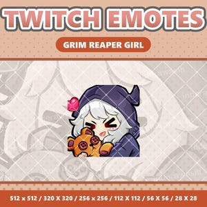 Sensenmann Umarmung Kawaii Emote - Twitch | Zwietracht | YouTube | Luftschlangen | Niedlich | Digital