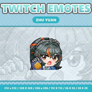Zhu Yuan Kawaii Emotes Pack - Twitch | Discord | YouTube | Streamer | Cute | Digital