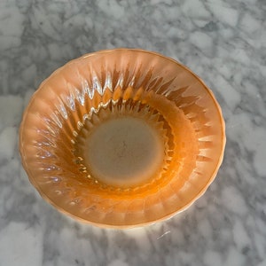 Mid-Century Modern Fire-King “Peach Lustre” Serving Bowl from Anchor Hocking - Vintage Shiny Glory!