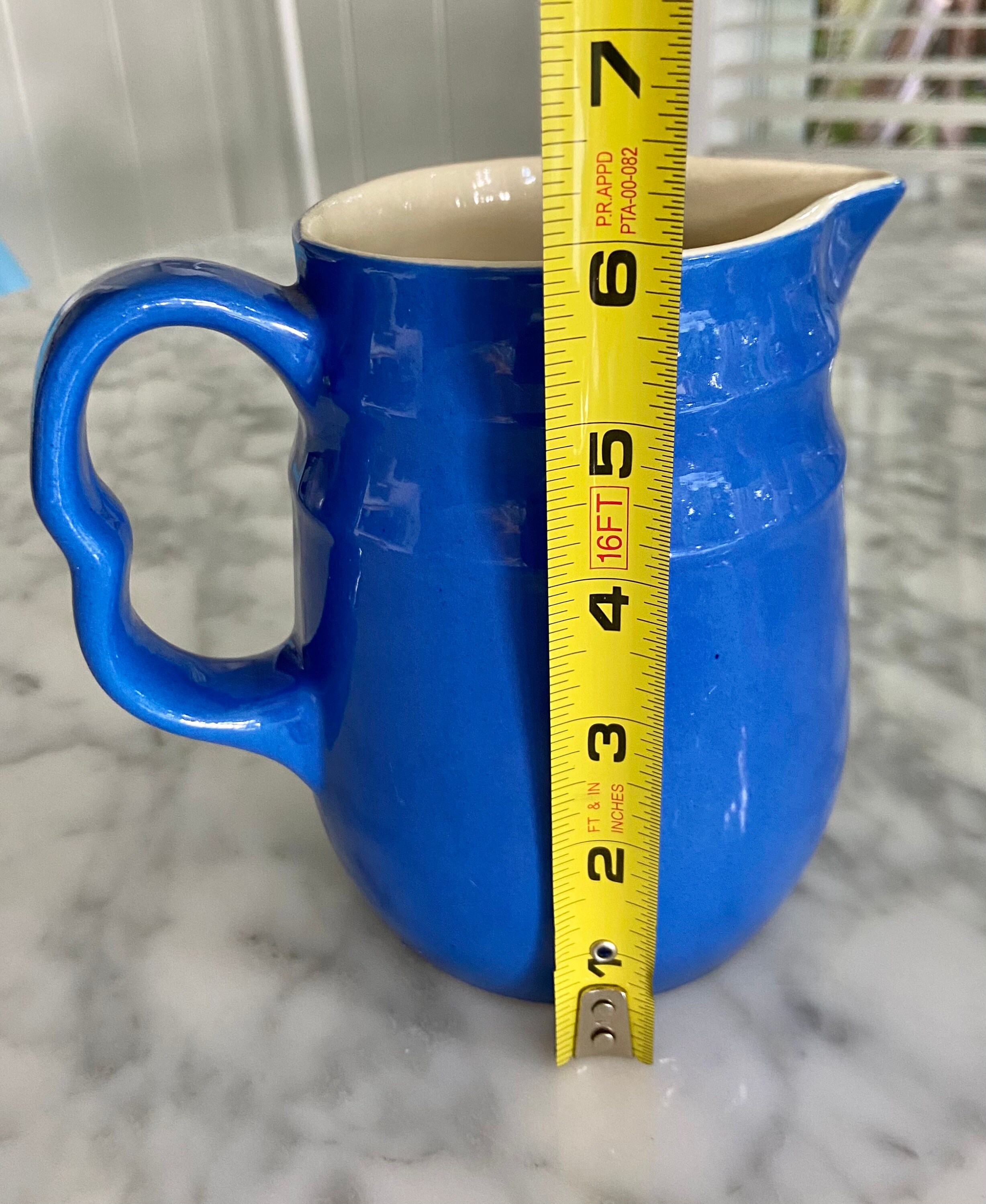 OXFORD Stoneware Vintage Pitcher Royal Blue Medium Size Etsy