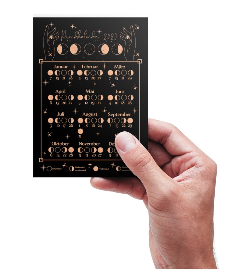 Lunar Calendar 2023 / Moon Phases 2023 Etsy