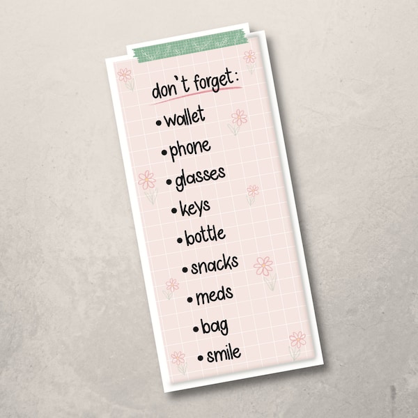 Dont Forget List - Etsy