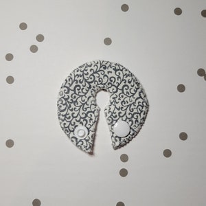 Dark Grey Swirls Feeding Tube Tubie Pads
