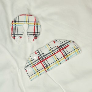 Vibrant Plaid Feeding Tube Tubie Pads/Connector Covers