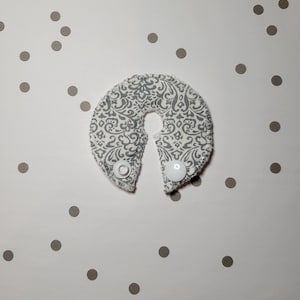 Light Grey Swirls Feeding Tube Tubie Pads and Connector Covers