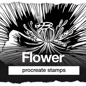 procreate flower stamps, procreate flowers