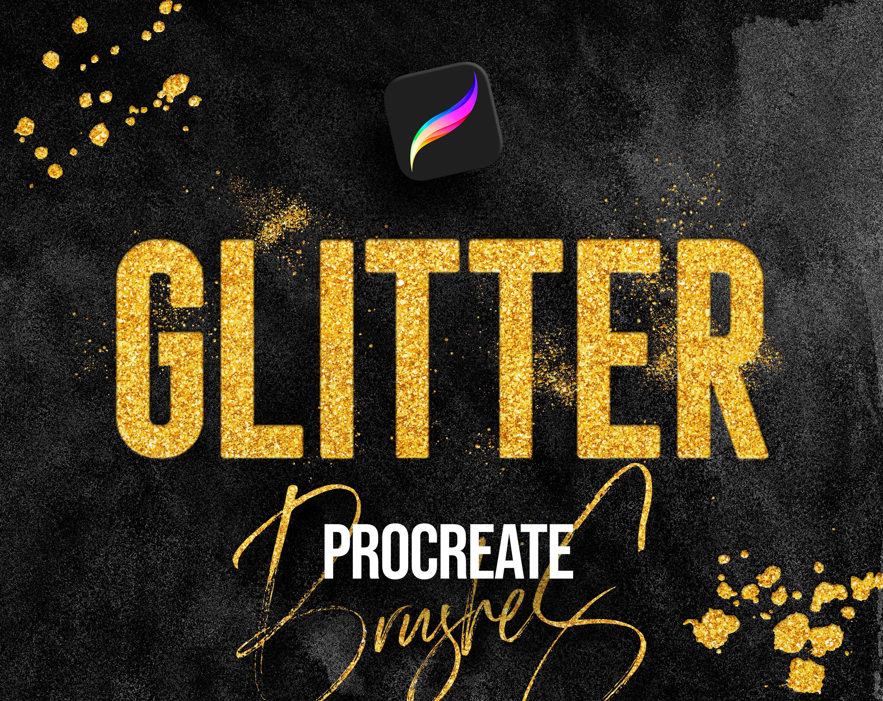 Set de pinceles con brillo para Procreate (27 pinceles) – Destello reluciente y efectos arcoíris
