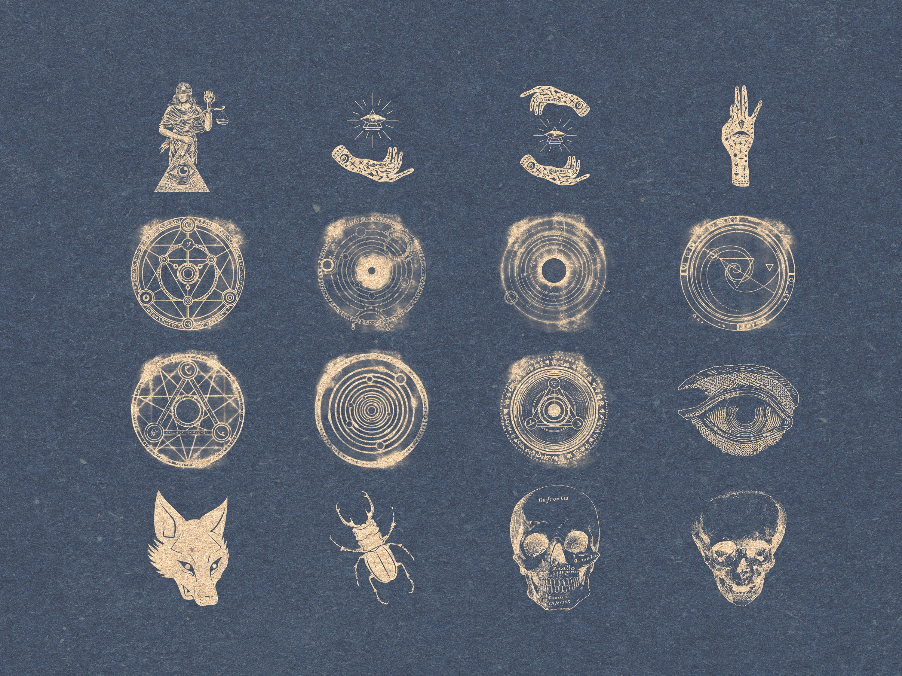 122 Black Magic Procreate Stamps - Etsy
