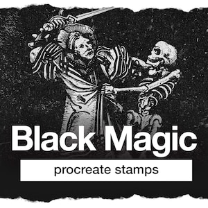 122 black magic procreate stamps