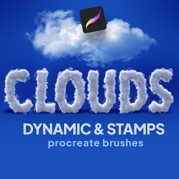 31 clouds - Procreate brushes dynamic and stamps