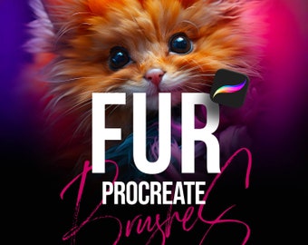 24 procreate fur brushes – dynamic