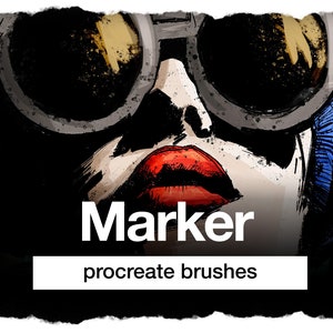 24 Procreate Marker Brushes
