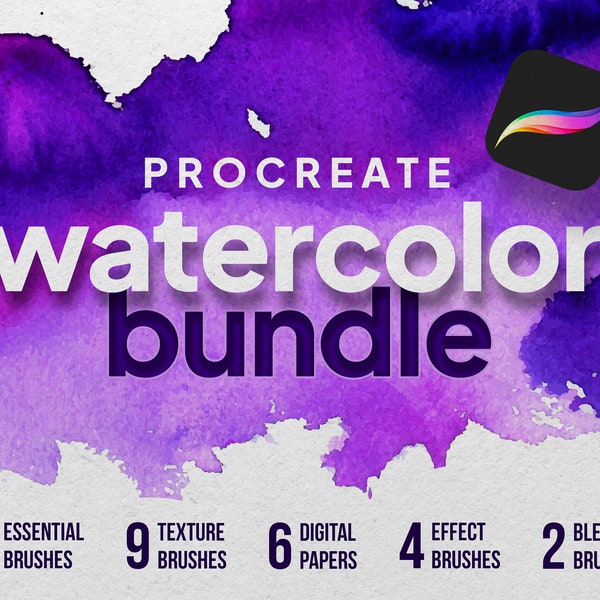 55 procreate watercolor brushes – dynamic