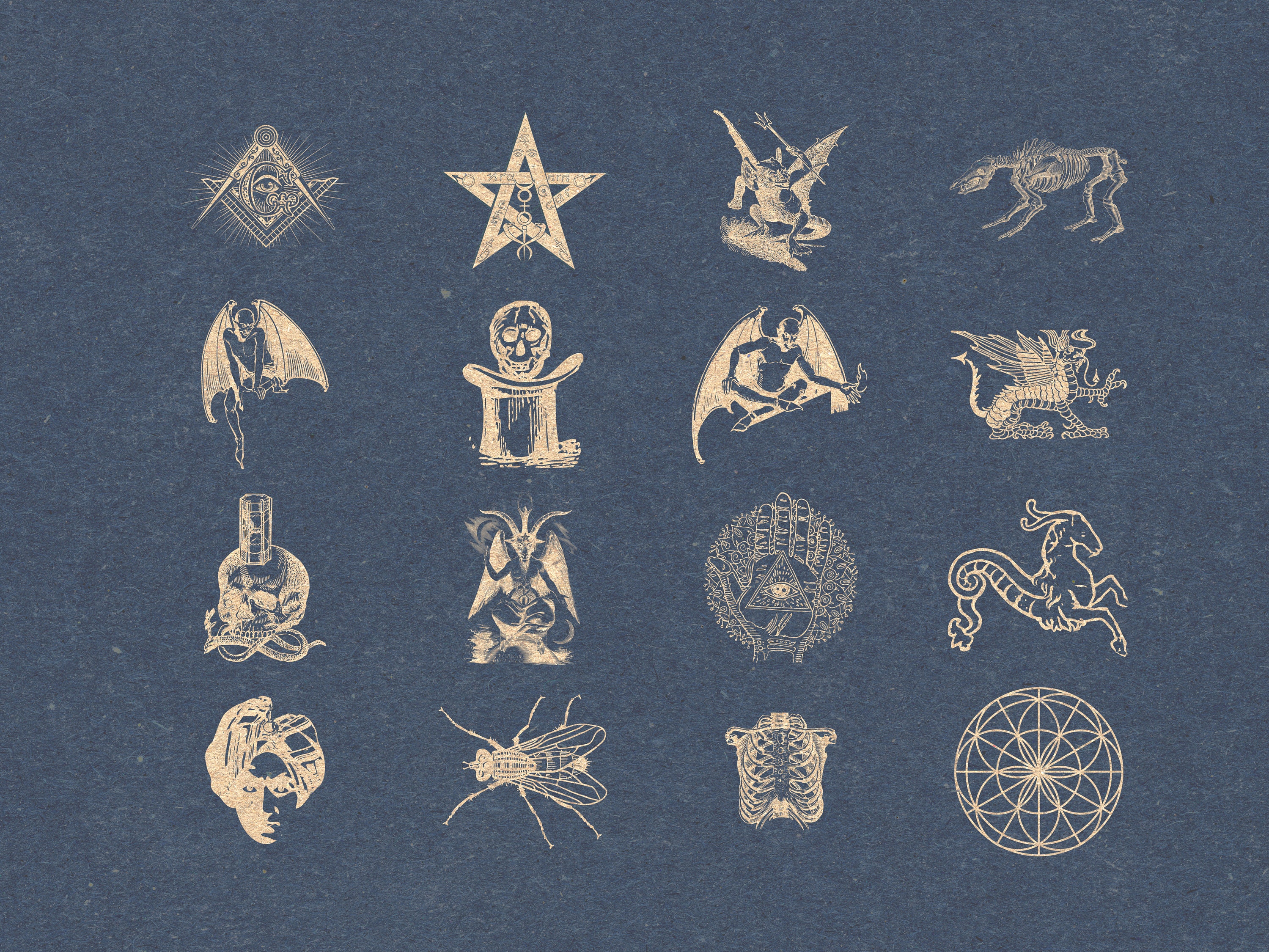 122 Black Magic Procreate Stamps - Etsy