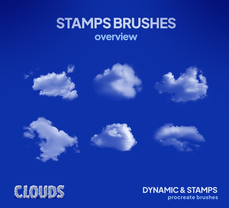 31 Clouds - Procreate Brushes Dynamic and Stamps - Etsy